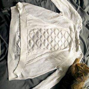Guess Women Sexy White Knit Top